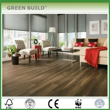 AC3 HDF black walnut wood crystal finished laminate flooring
