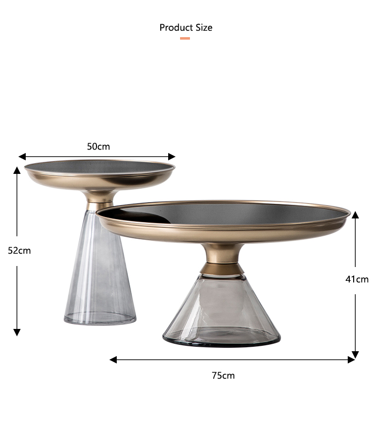 Stainless Steel Coffee Table balck glass