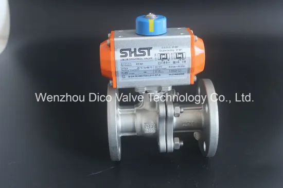 Lacquer Pneumatic Actuator Ball Valve with Flanged End