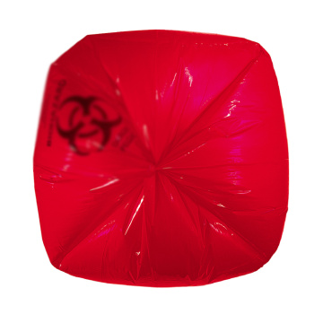 Recyclable heavy duty can bin liner LDPE plastic big red garbage /trash bag