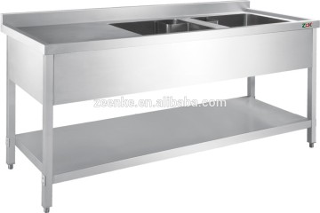 2016 Hot Sale Popular Product High Gloss Kitchen 304# Double Bowls Stainless Steel Kitchen Sink Topmounted