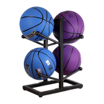 Metal Ball Rack for Home Garage: Rugby, Basketball, Soccer, Volleyball Storage