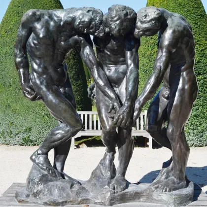 Garden Decor Metal Rodin Sculpture Bronze Les Trois Ombres Statue