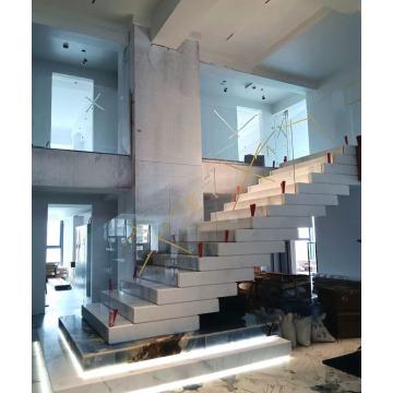 MS2025 درج رخامي مكدس ذو تصميم بسيط باللون الأبيض النقي