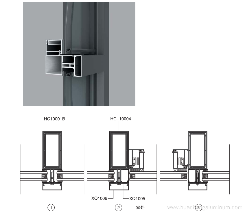 Aluminum alloy broken bridge curtain walls