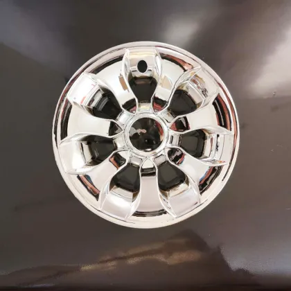 Chrome Wheel Hub Caps and Covers for 8-inch Golf Carts
