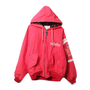 Varsity hoody zipper front jacket