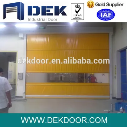 Functional space saving folded pvc fast doors