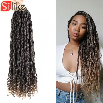 12"18 Inch Crochet Braid Senegalese Twists synthetic hair extension Wavy Senegalese Twist For Black Women  Crochet Hair