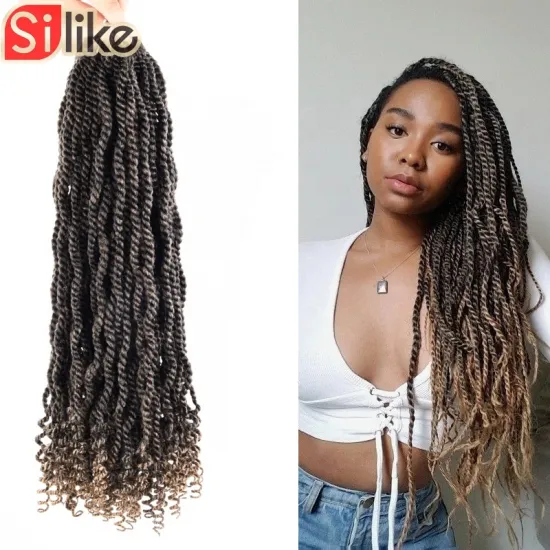 12"18 Inch Crochet Braid Senegalese Twists synthetic hair extension Wavy Senegalese Twist For Black Women  Crochet Hair