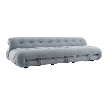 Cassina Soriana Three Seater Fabric Sofa Replica