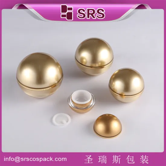 Gold color cosmetic container ,luxury jar cosmetic
