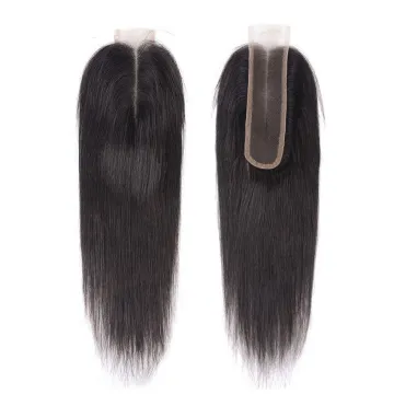 Hair wholesalers Virgin human Hair Closure Human 2x6 lace closure for black woman straight middle part in stock
