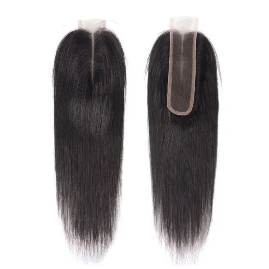 Hair wholesalers Virgin human Hair Closure Human 2x6 lace closure for black woman straight middle part in stock