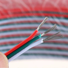 5 m/lot,Tinned copper wire, 22 AWG 3 pin RGB cable, PVC insulated cable, 22 awg wire, electrical wire, cable led, DIY connect
