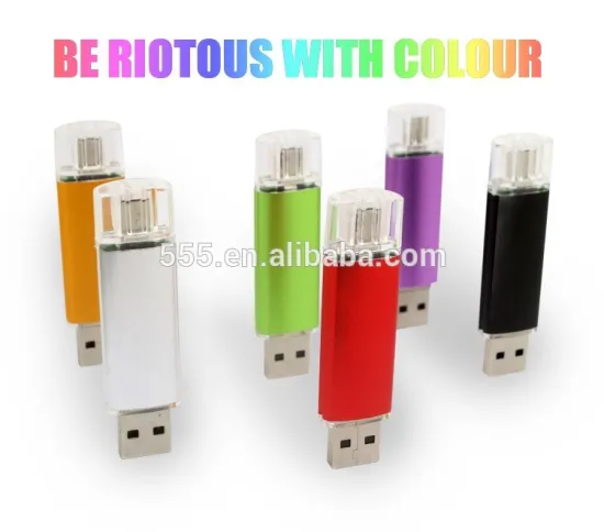 Mini OTG USB flash drive, colorful usb with micro connector 4GB 8GB 16GB 32GB 64GBfor promotion