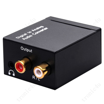 Conjunto de fibra óptica coaxial de 3.5 mm de 3.5 mm Digital a un convertidor de audio analógico con salida RCA L/R y SPDIF