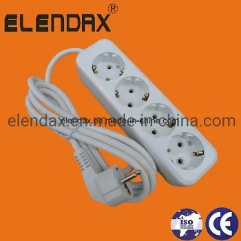 European Style 4-Way Extension Power Strip (E8004E)