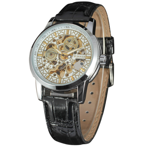 classical men leather band watch multi function watch
