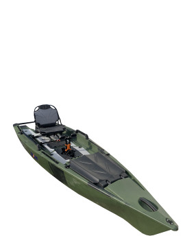 Zero Kayak Pedal Drive Solo Skiff Boats: Fishing Canoe/Kayak with Electric Motor Top Propeller Fin Pedal Drive