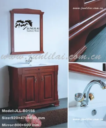 bathroom cabinet Solid Wood Bath Furniture bamboo bathroom furniture