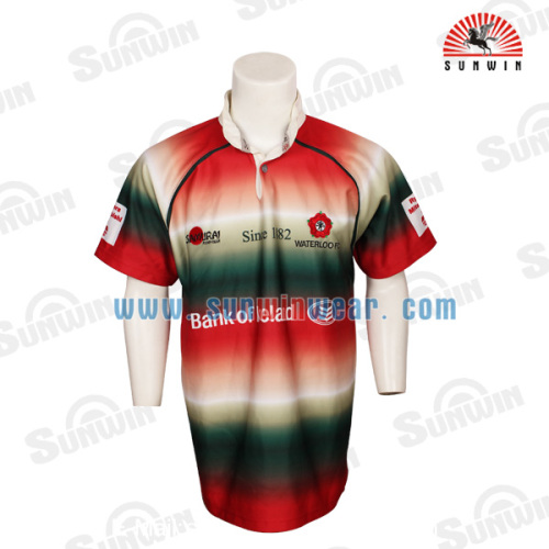 Custom made colorful rugby uniform with high quality sublimation quick dry rugby jersey