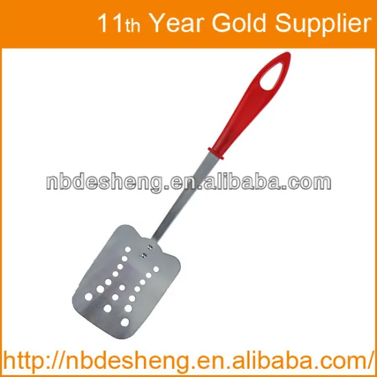 pp handle stainless steel head slotted cook ladle