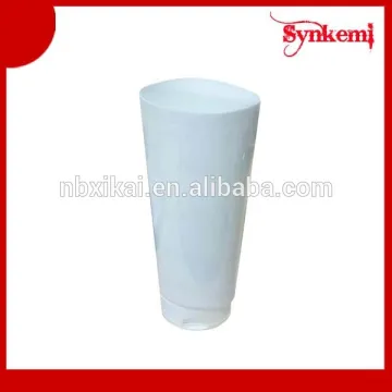 Empty plastic lotion tube container