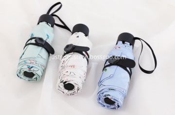 Promotional Logo Mini 5 Fold Capsule Umbrella