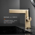 Luxury Washroom Basin Single Handle Brass Bathroom Faucet Gold For Bathroom Sink