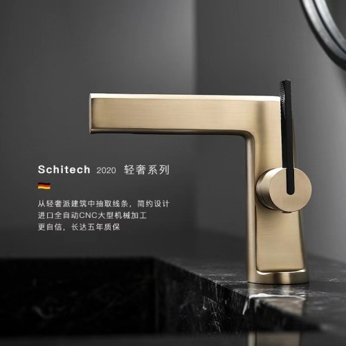 gaobao High End Royal Brass Marble Bathroom Faucet Rose Gold Bathroom Faucet