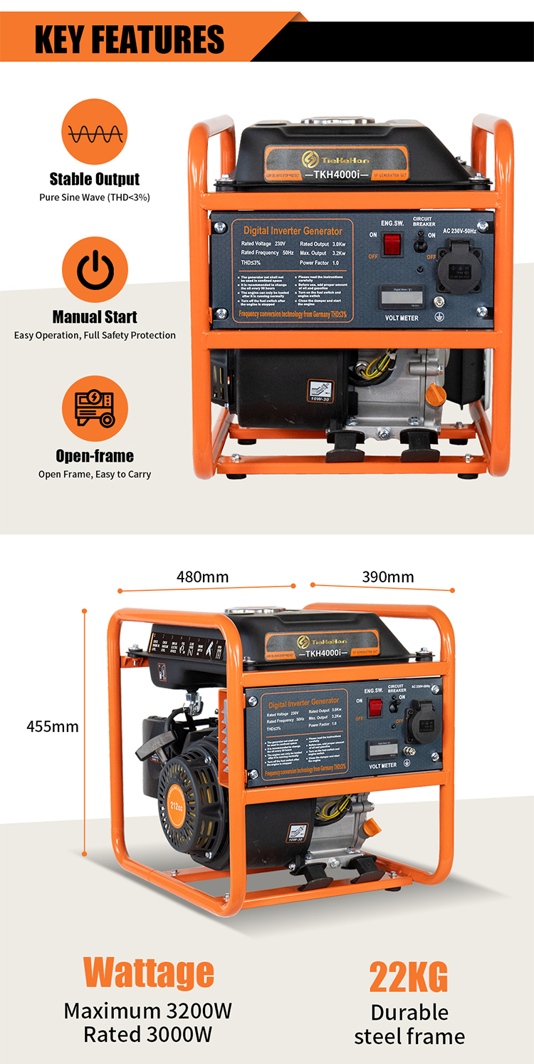 TKH4000i Open-Frame Inverter Generator