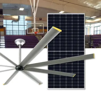3-Meter Diameter DC36V Solar BLDC Industrial HVLS Silent Ceiling Fan for Malaysia Churches