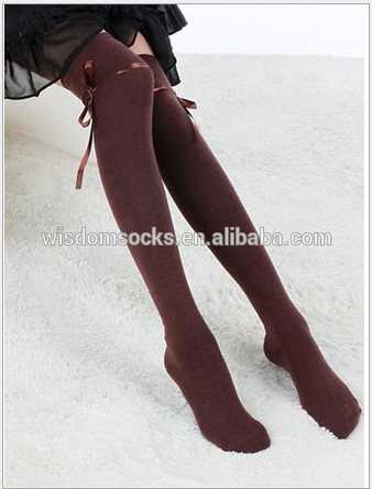 High Quality fashion ladies knee high cotton Socks