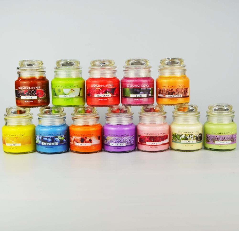 Lujo personalizado Todas las velas de vidrio perfumados naturales.