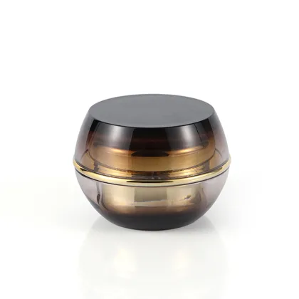 Brown 50g Face Cosmetics Cream Lotion Jars Containers with Lids