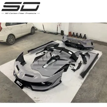 SVJ Style Custom Full Body Kits in Carbon Fiber and Fiberglass for Lamborghini Aventador LP700