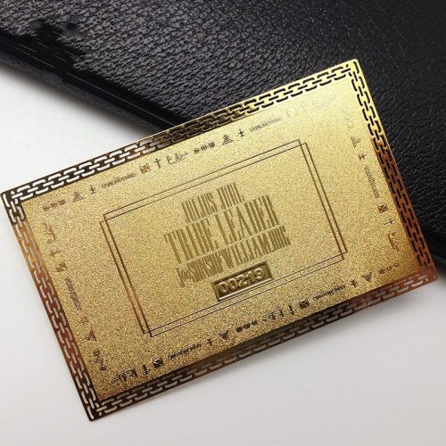 Custom Brass Finish Metal Business Cards Name Card