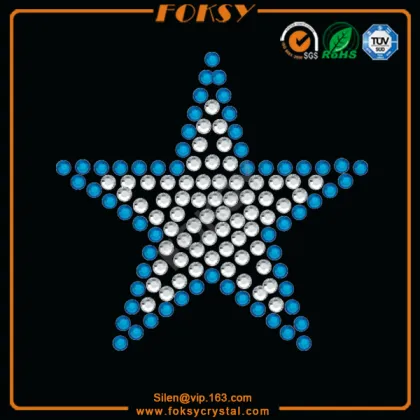 Green Star hot fix stone designs