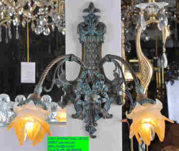 High quality european brass wall lamp