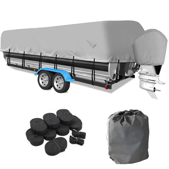 All Season UV Protection 300D Waterproof Fishing Pontoon Boat Cover