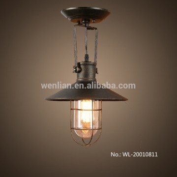 Vintage lighting wrought iron ceiling lamp for coffee shop