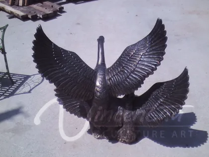 outdoor sculpture decorative garden statue bronze swan
