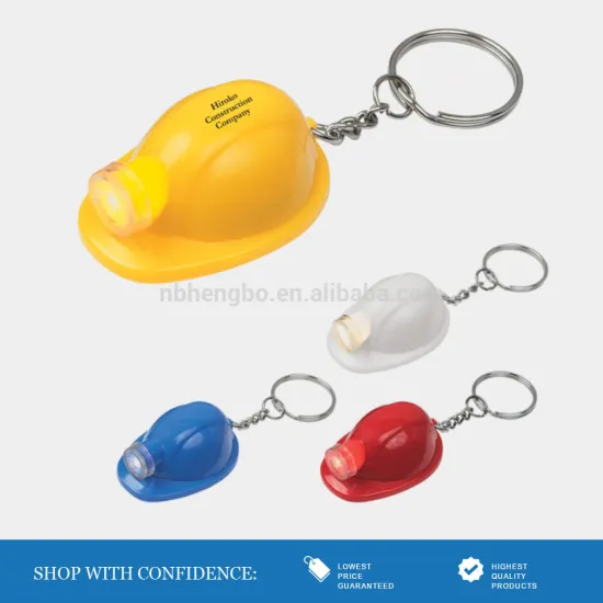 imprint helmet led keychain with bottle opener