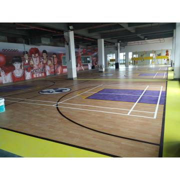 pavimentazione personalizzata per campo sportivo indoor