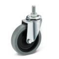 TPR rubber wheeled threaded stem casters