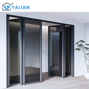 Modern Style Exterior Aluminum Folding Door Tempered Glass