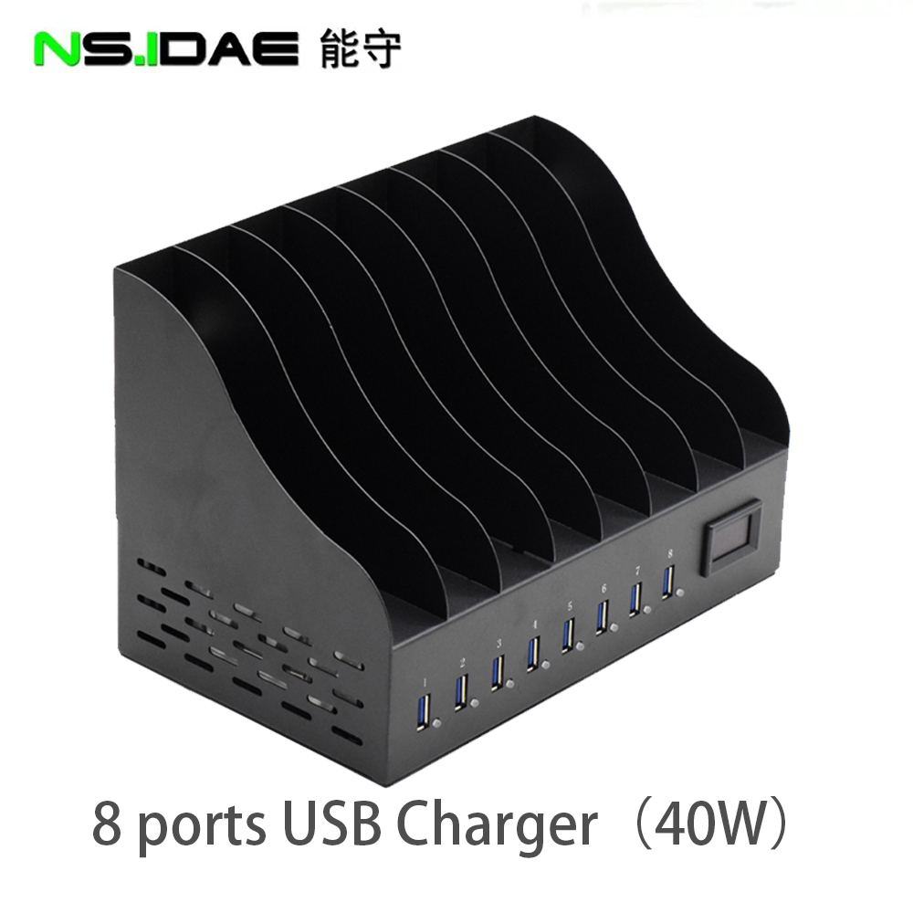 USB 8-poorts oplaadstation 40W