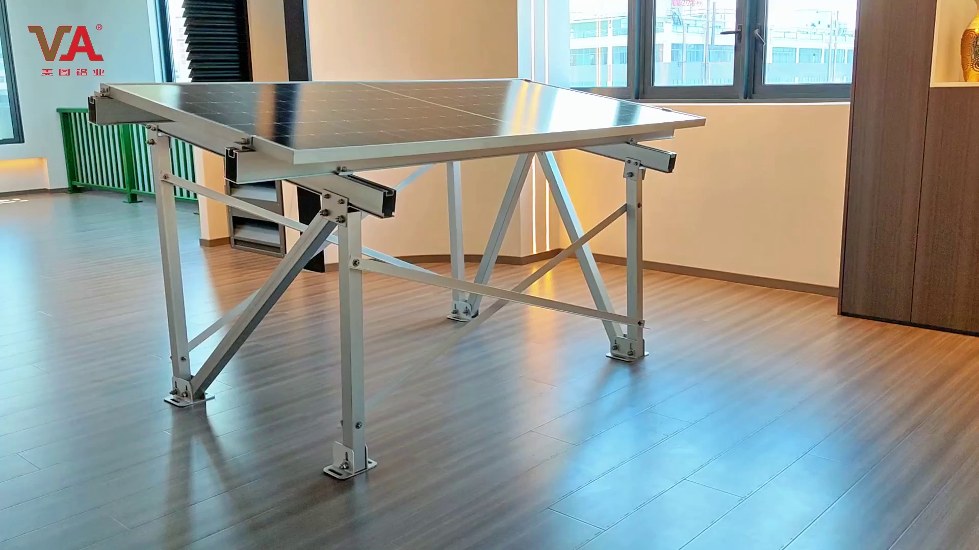 Custom Aluminium Alloy Extrusion Profiles Rail for Solar Power Mounting System
