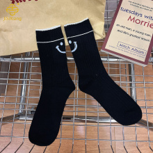 한국 버전 만화 핫 스탬핑 스마일 얼굴, 튜브 양말, 파일 양말